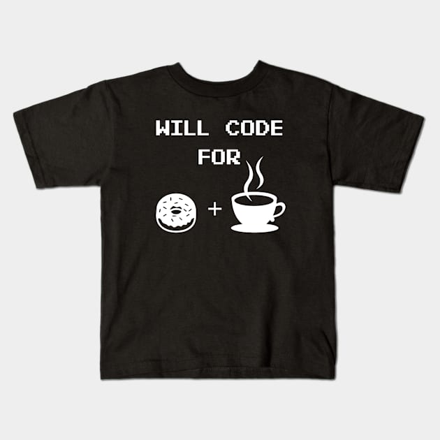 Will Code For Kids T-Shirt by worldtraveler